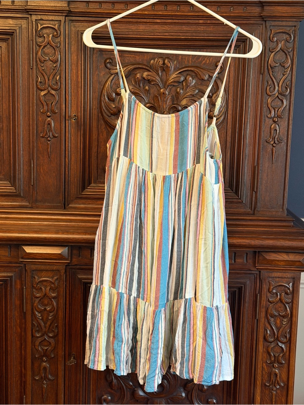 O'Neill Multicolor Striped Spaghetti Strap Dress, small